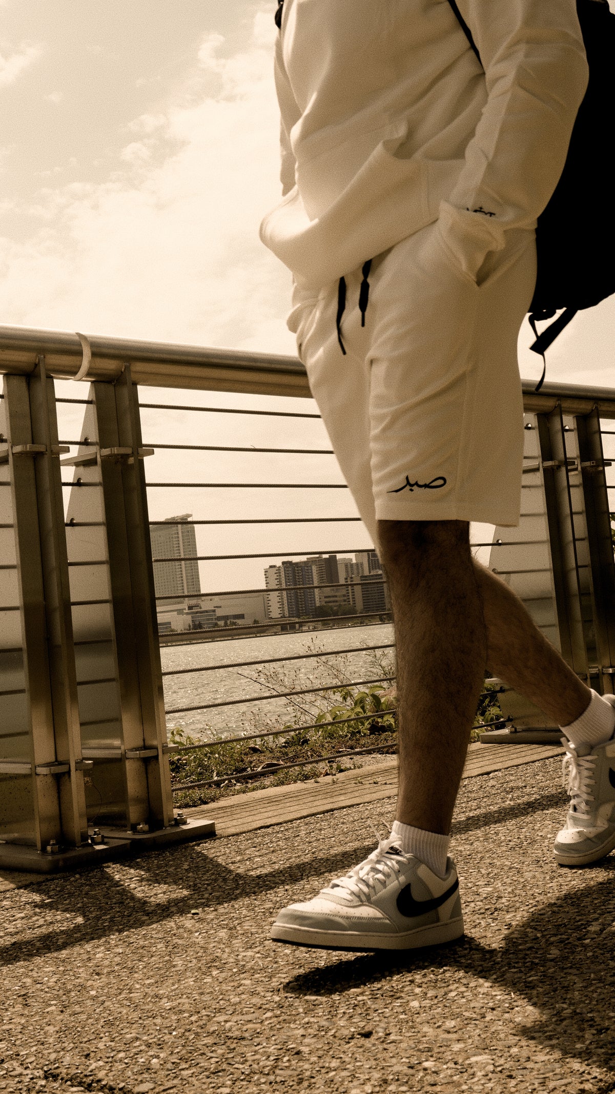 Sabr "Patience" Shorts (White)