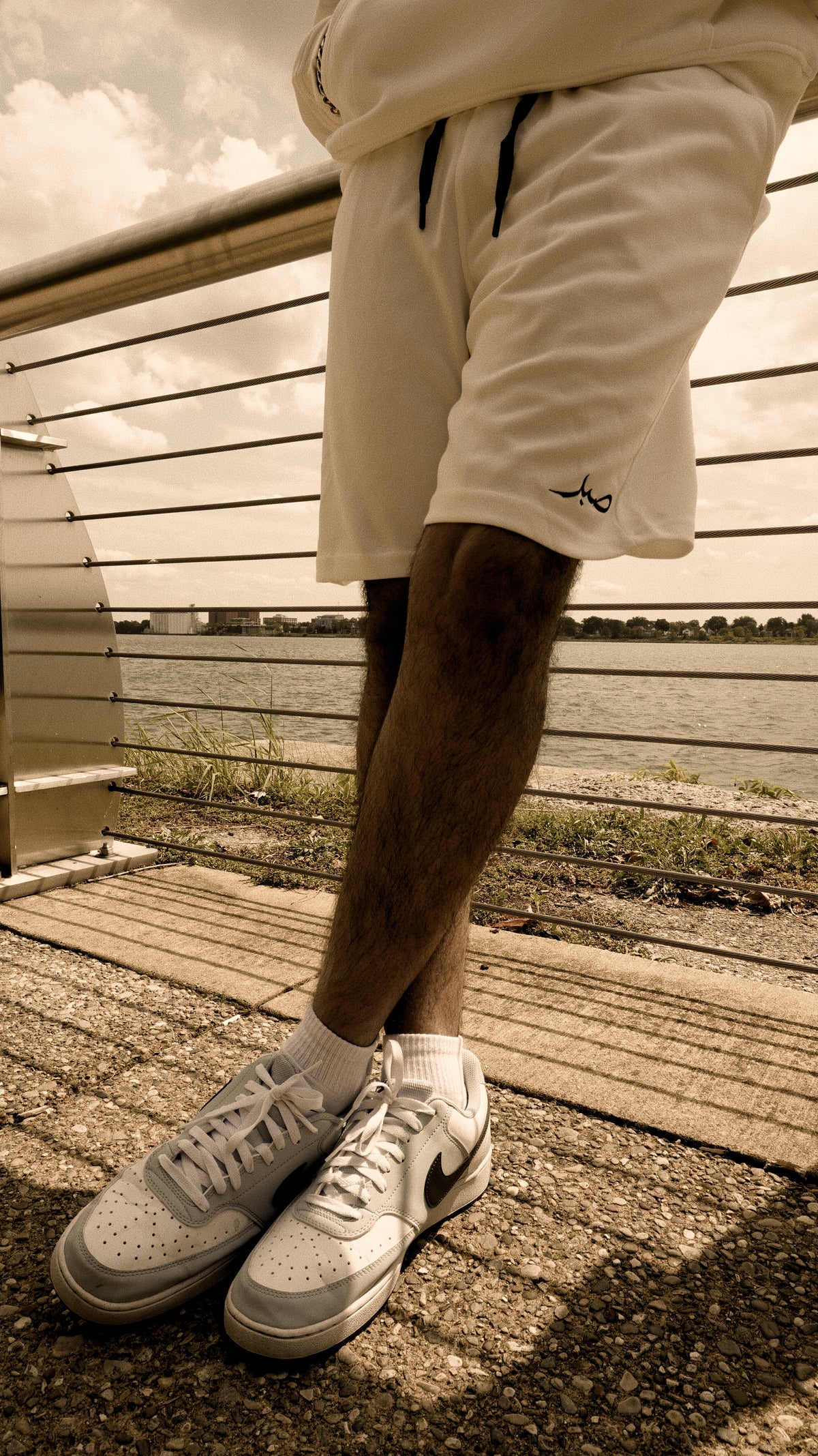 Sabr "Patience" Shorts (White)